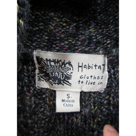 Habitat Sweater Small Wool Blend Tunic Pullover Cuffed Cowl Neck Knit - Picture 8 of 10